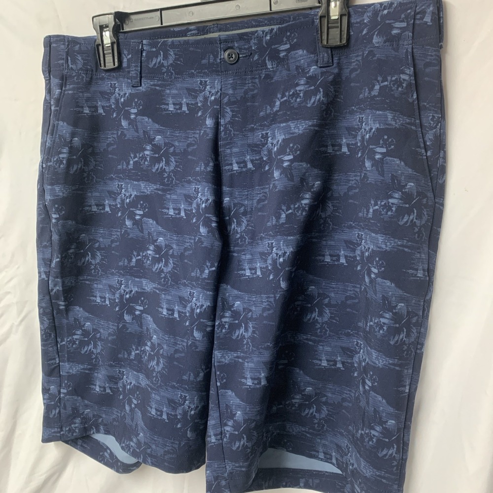 Ben Hogan Performance Golf Shorts Casual Men's Size 36 Flat Front Blue Floral - Picture 5 of 9
